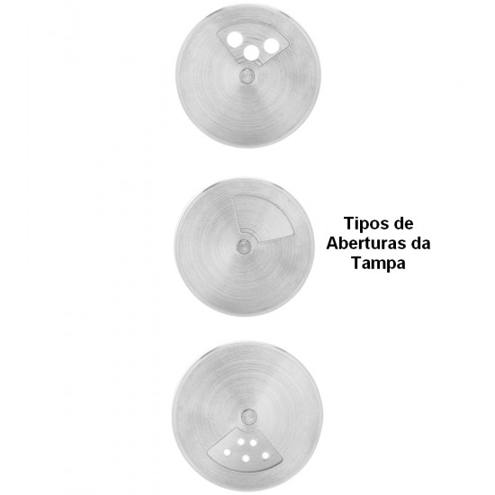 Porta Condimentos 80ml Branco De Vidro e Inox Com Tampa Dosadora